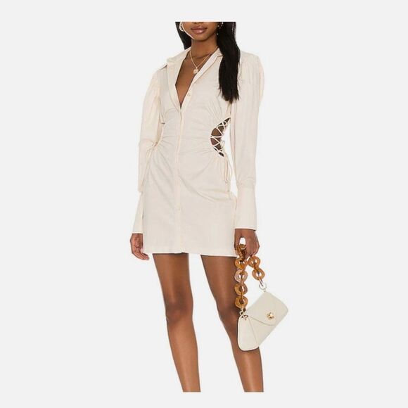 Revolve Song Of Style From Revolve Georgie Mini Dress Ivory/cream NWT size XXS - Picture 1 of 11